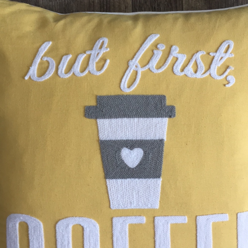 But Coffee First Decorative Pillow - Picture 2 of 5